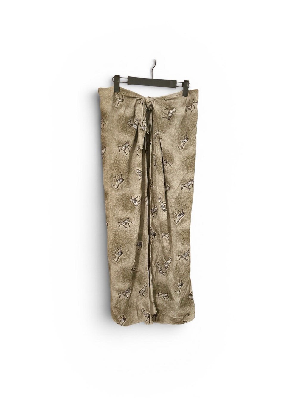 NWT Y2K Jones of New York Zebra printed Tie Front Maxi Skirt